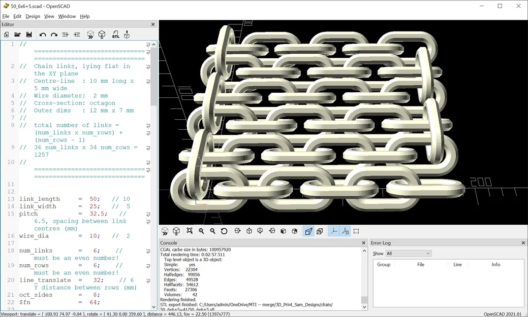 Mô hình mắt xích lớn (Large link chain) - Image 1