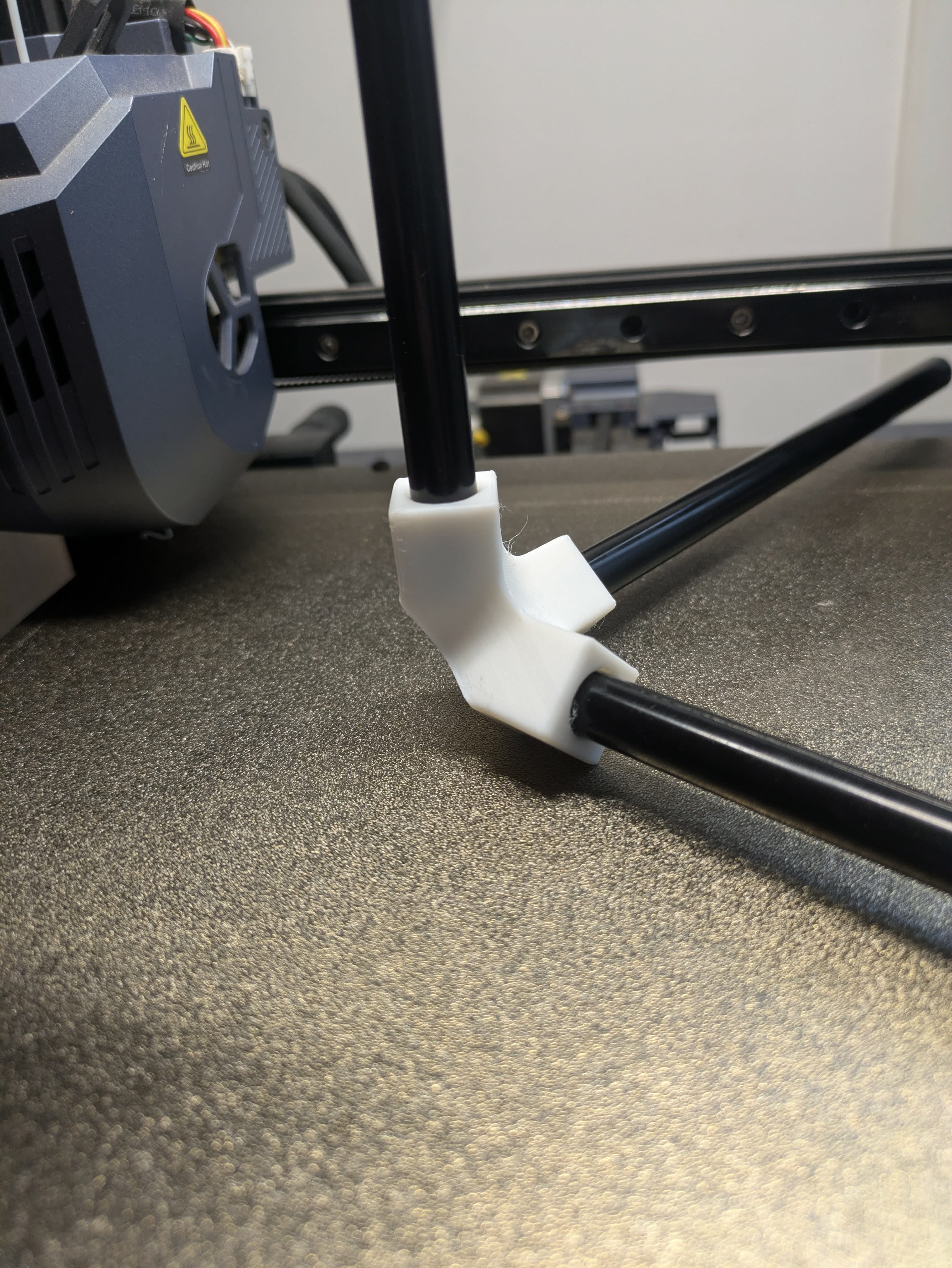 Khớp nối góc 90 độ cho thanh tròn 10mm - Thiết kế in 3D không cần support