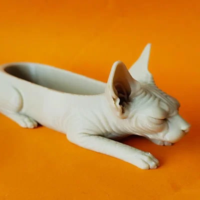 Khay đựng tiền xu trang trí hình mèo Sphynx