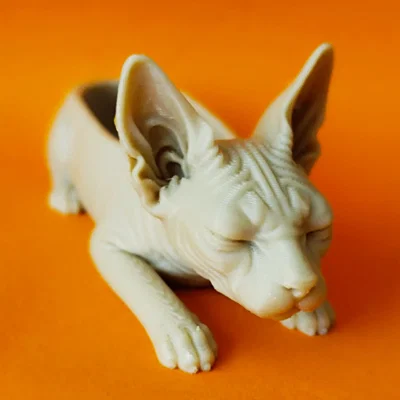 Khay đựng tiền xu trang trí hình mèo Sphynx