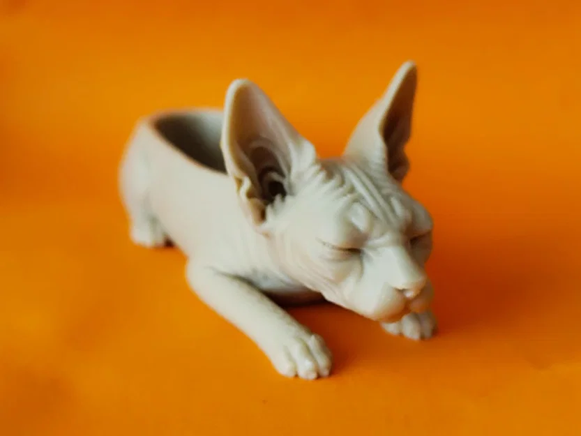 Khay đựng tiền xu trang trí hình mèo Sphynx - Image 4