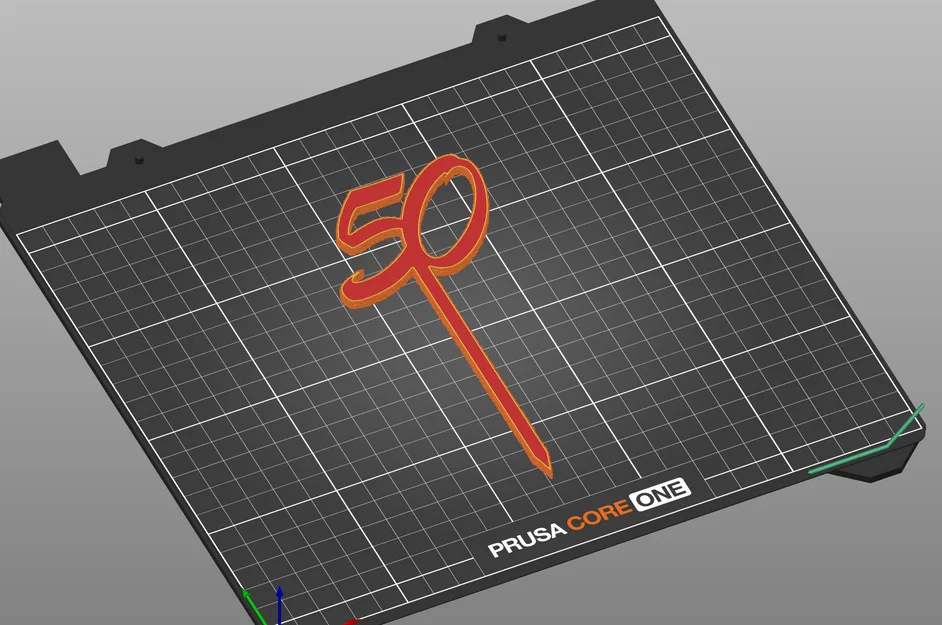 Phụ kiện cắm bánh kem "50" sang trọng - Thiết kế liền khối - Image 1