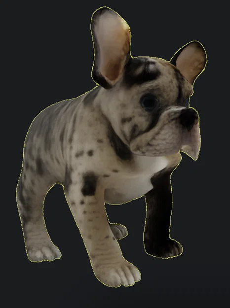 Mô hình chú chó Bulldog Pháp dễ thương (Cute French Bulldog) in 3D - Image 1