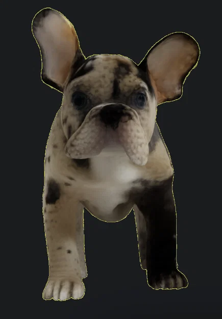 Mô hình chú chó Bulldog Pháp dễ thương (Cute French Bulldog) in 3D - Image 2