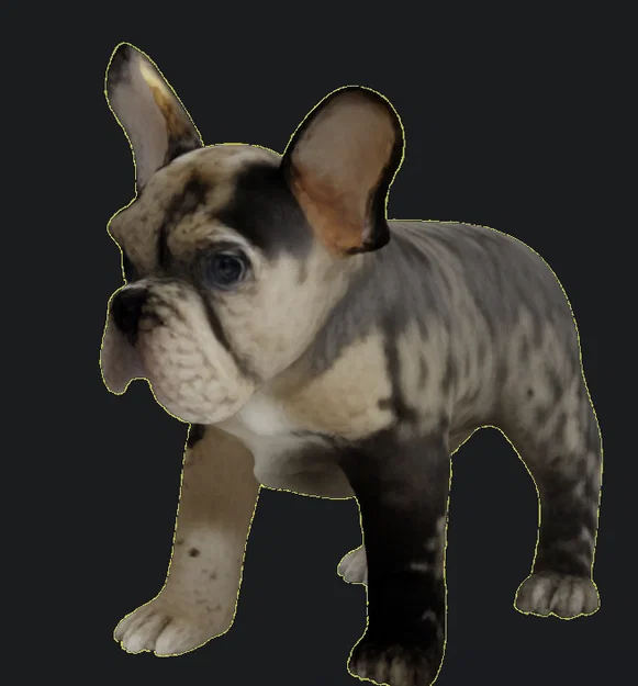 Mô hình chú chó Bulldog Pháp dễ thương (Cute French Bulldog) in 3D - Image 3