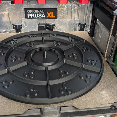 Plateau 345mm cho Revopoint T 125 và bộ trụ đánh dấu 3D từ tính (108 nam châm 6x3mm)