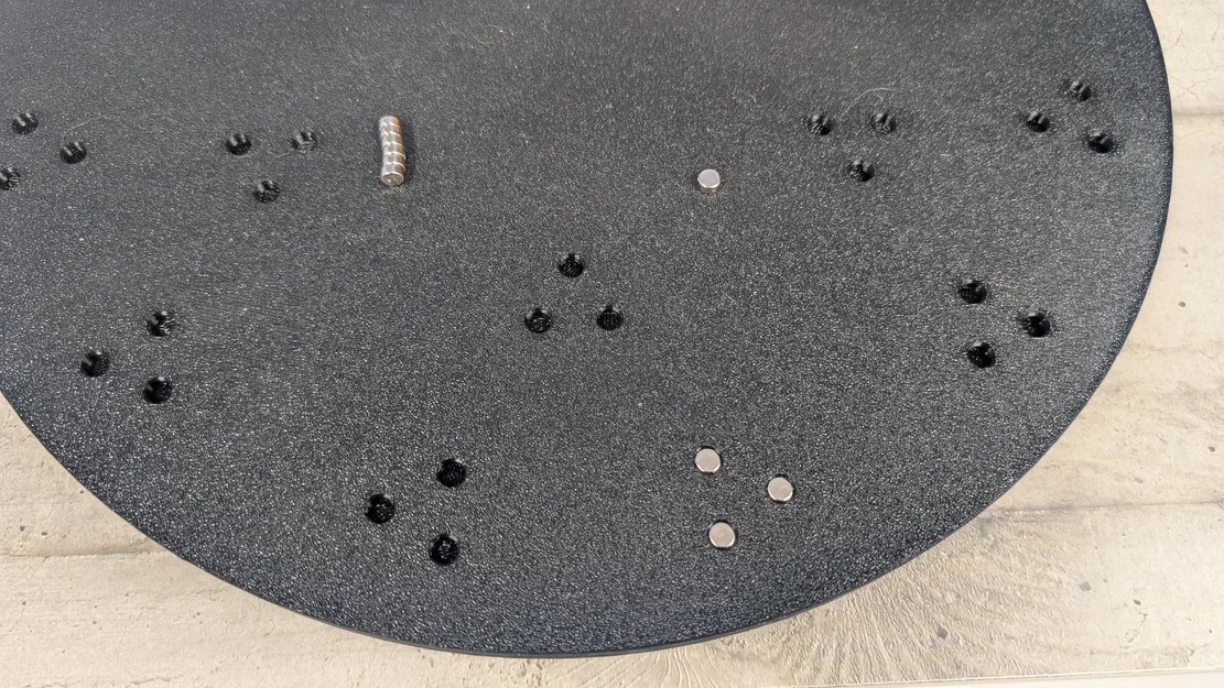 Plateau 345mm cho Revopoint T 125 và bộ trụ đánh dấu 3D từ tính (108 nam châm 6x3mm) - Image 9