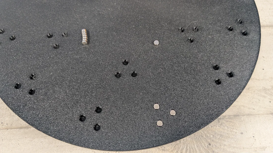 Plateau 345mm cho Revopoint T 125 và bộ trụ đánh dấu 3D từ tính (108 nam châm 6x3mm) - Image 11