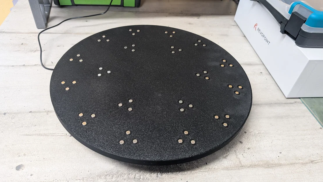 Plateau 345mm cho Revopoint T 125 và bộ trụ đánh dấu 3D từ tính (108 nam châm 6x3mm) - Image 28