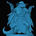 Mô hình Lizardfolk Gunslinger cho game nhập vai - Thumbnail 1