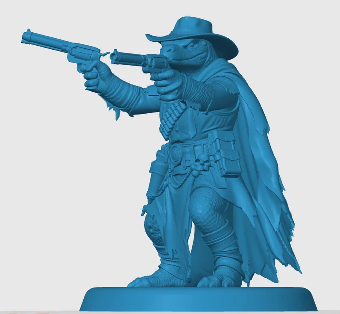 Mô hình Lizardfolk Gunslinger cho game nhập vai - Image 2