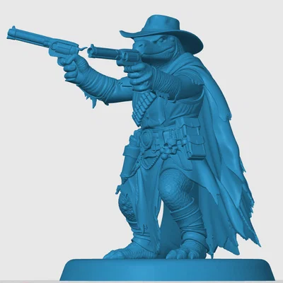 Mô hình Lizardfolk Gunslinger cho game nhập vai