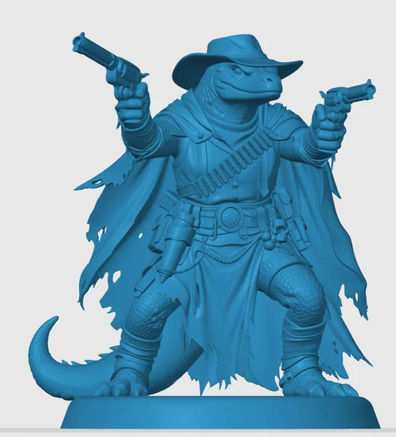 Mô hình Lizardfolk Gunslinger cho game nhập vai - Image 3