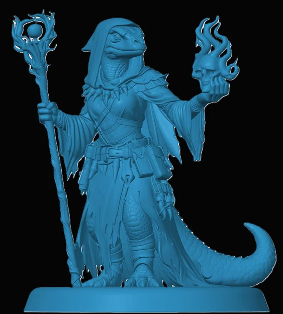 Mô hình Lizardfolk Warlock cho game RPG - Image 1
