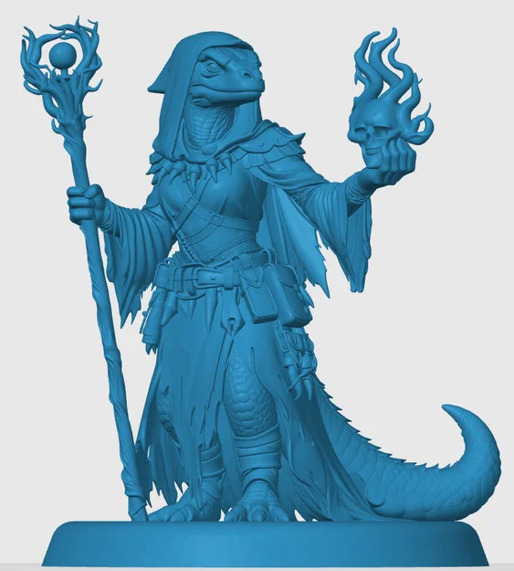 Mô hình Lizardfolk Warlock cho game RPG - Image 3