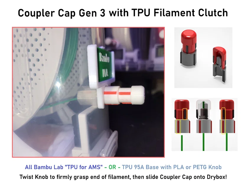 Nắp đậy giữ sợi nhựa cho hộp chống ẩm (Gen 3) - Image 1