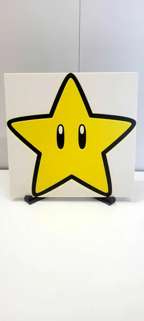 Ngôi sao Mario (Super Mario Star) - HueForge - Image 1