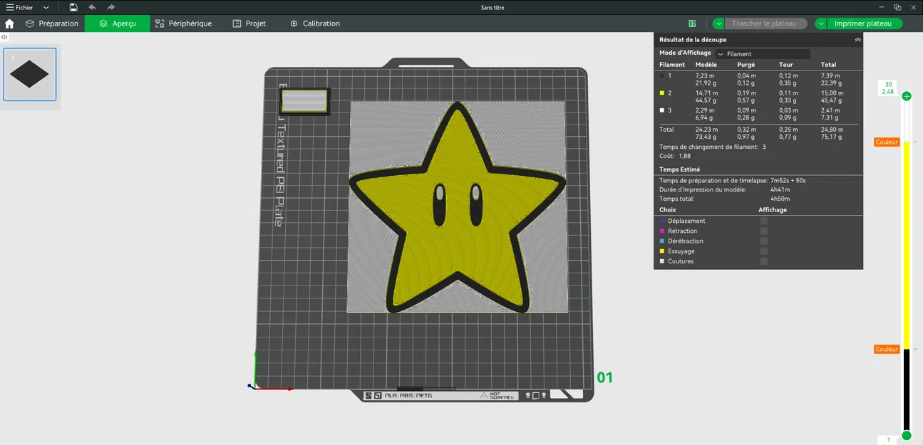 Ngôi sao Mario (Super Mario Star) - HueForge - Image 3