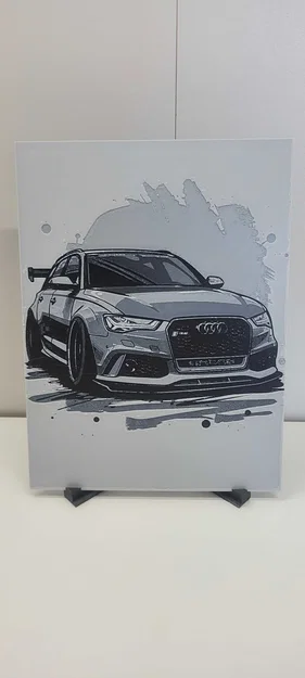 Mô hình tranh in HueForge Audi - Image 1