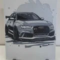 Mô hình tranh in HueForge Audi - Thumbnail 1