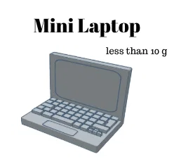 Mô hình Laptop mini siêu nhỏ trang trí góc làm việc - Image 1