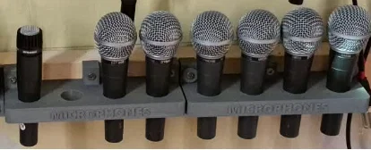 Giá treo tường 3D cho Microphone XLR chuyên nghiệp (Bộ 4 khay) - Image 1