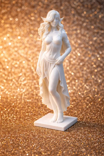 Tượng Tiên Nữ Elf Thanh Lịch – Mô Hình Fantasy Chi Tiết Cao (File STL In 3D) - Image 1