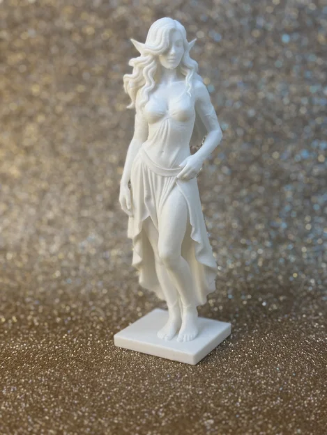Tượng Tiên Nữ Elf Thanh Lịch – Mô Hình Fantasy Chi Tiết Cao (File STL In 3D) - Image 4