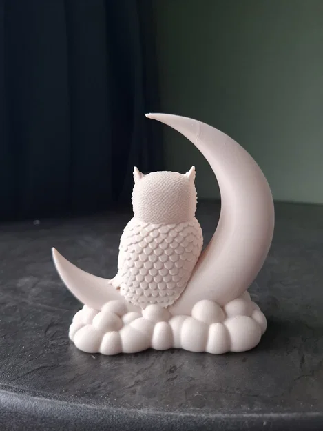 Chú Cú Dễ Thương Trên Vầng Trăng Khuyết - Image 2