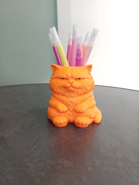 Ống cắm bút hình mèo quạu quọ – Đồ dùng trang trí bàn làm việc cực xinh - Image 4