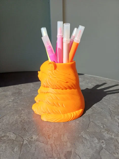 Ống cắm bút hình mèo quạu quọ – Đồ dùng trang trí bàn làm việc cực xinh - Image 5