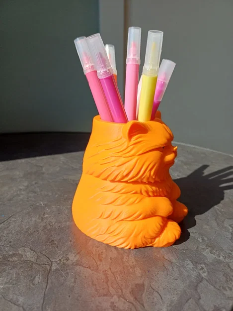 Ống cắm bút hình mèo quạu quọ – Đồ dùng trang trí bàn làm việc cực xinh - Image 6