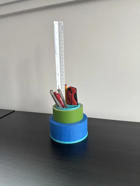 Khay đựng băng keo và bút viết (Tape & Pencil Holder) - Image 1