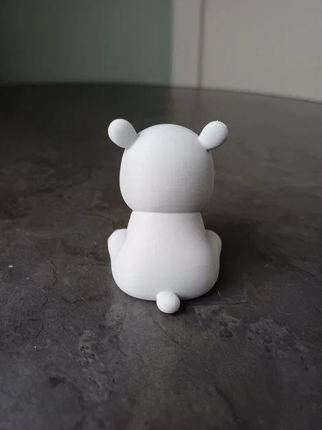 Mô hình 3D chú hà mã mini siêu đáng yêu để bàn - Image 3