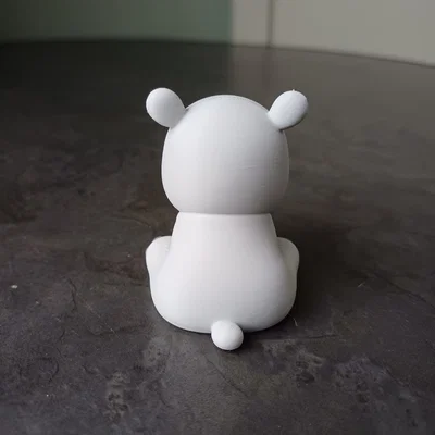 Mô hình 3D chú hà mã mini siêu đáng yêu để bàn