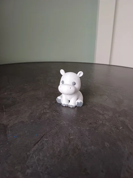 Mô hình 3D chú hà mã mini siêu đáng yêu để bàn - Image 4