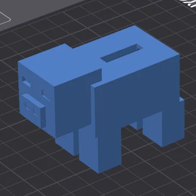Mô hình heo đất Minecraft Pig in 3D siêu đáng yêu