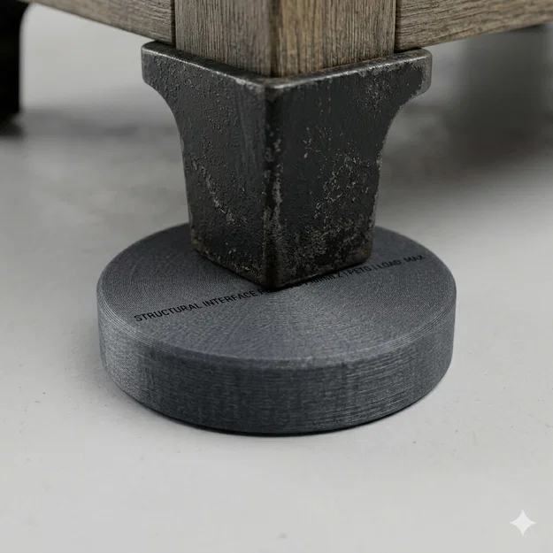 Đế kê cân bằng nội thất chịu ẩm PETG - Image 1