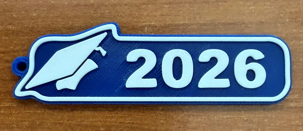 Móc khóa tốt nghiệp 2026 độc đáo - Tự in 3D tại nhà cực dễ - Image 1