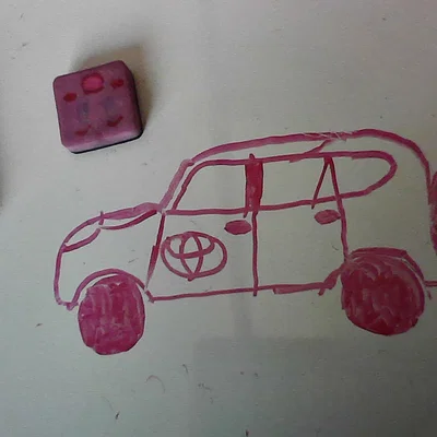 Mô hình xe Toyota vẽ tay sáng tạo - Bản thiết kế 3D độc đáo