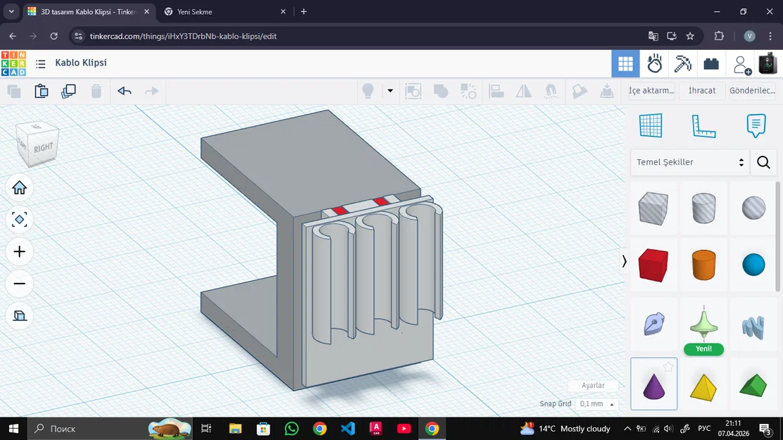 Giá kẹp dây cáp Type-C (Dành cho bàn dày 20mm) - Image 2