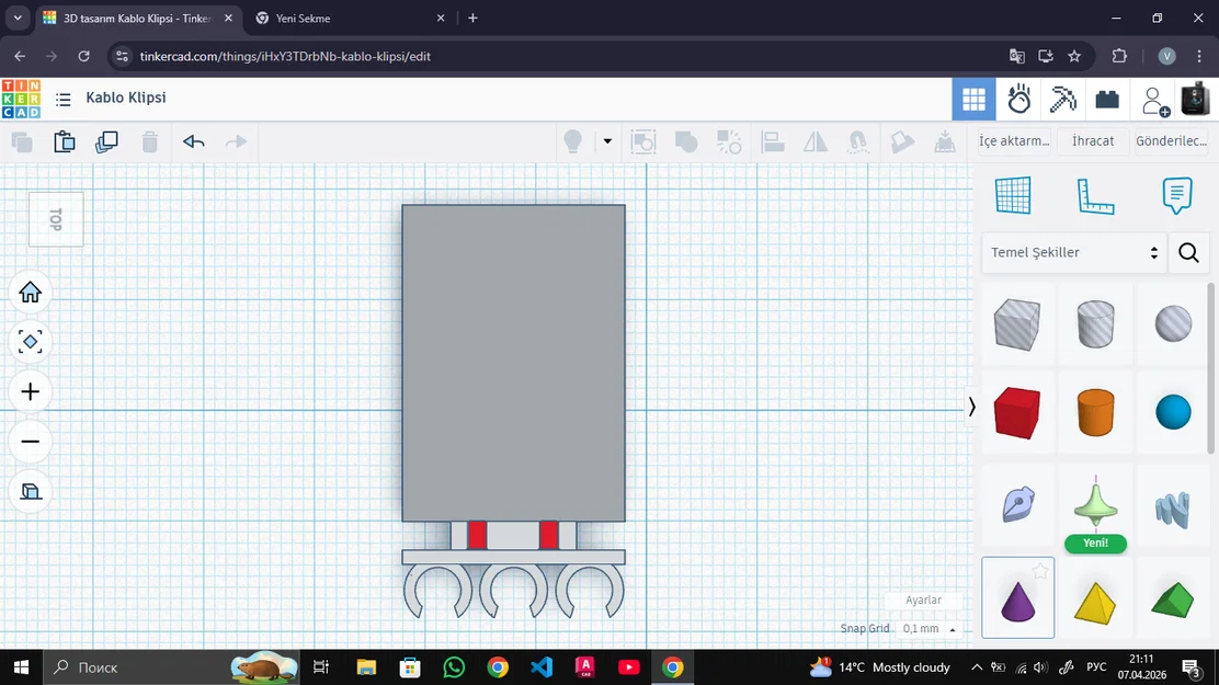 Giá kẹp dây cáp Type-C (Dành cho bàn dày 20mm) - Image 3