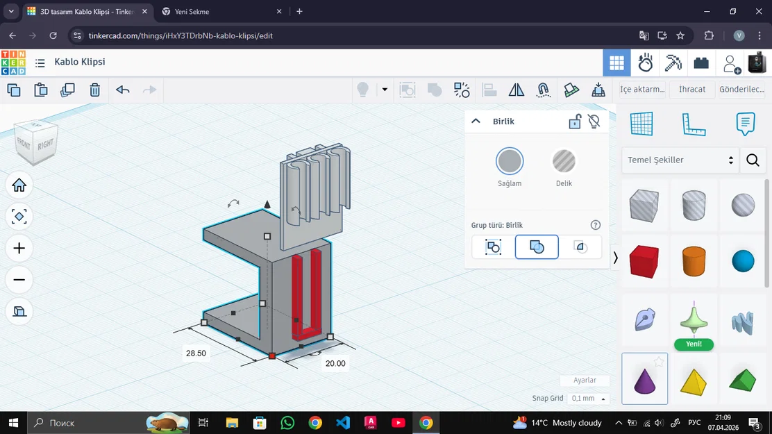Giá kẹp dây cáp Type-C (Dành cho bàn dày 20mm) - Image 4