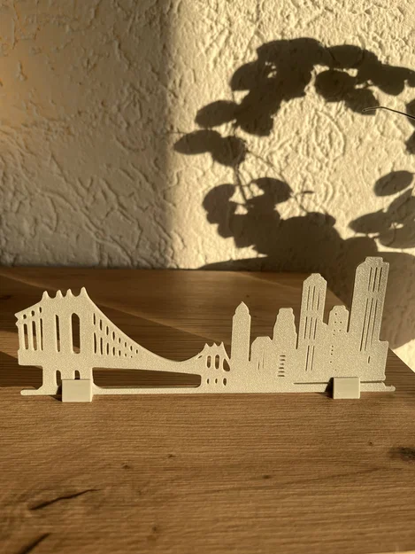 Mô hình Đường chân trời thành phố hiện đại với cây cầu - Image 2