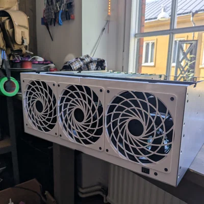 Bản độ khung gắn quạt 140mm cho thùng máy Asrock 4U12G (BC250)