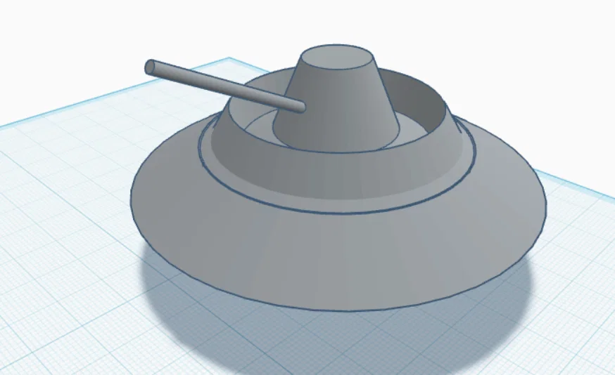 Mô hình xe tăng kết hợp UFO độc đáo - File in 3D sáng tạo - Image 1