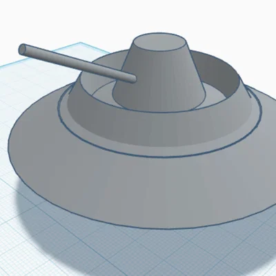 Mô hình xe tăng kết hợp UFO độc đáo - File in 3D sáng tạo