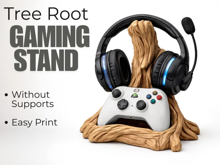 Giá đỡ tay cầm và tai nghe gaming hình rễ cây - Image 1