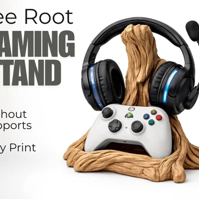 Giá đỡ tay cầm và tai nghe gaming hình rễ cây