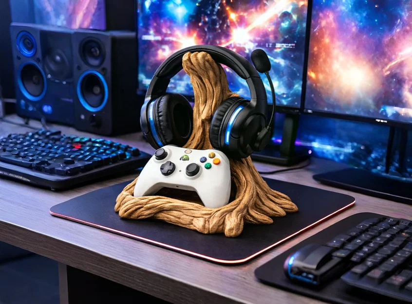 Giá đỡ tay cầm và tai nghe gaming hình rễ cây - Image 2